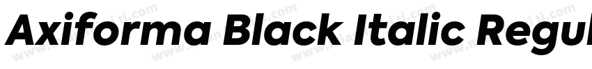 Axiforma Black Italic Regular字体转换